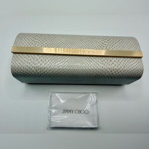 Jimmy Choo Snakeskin Embossed Eyeglasses/Sunglasses Case w/ Cloth